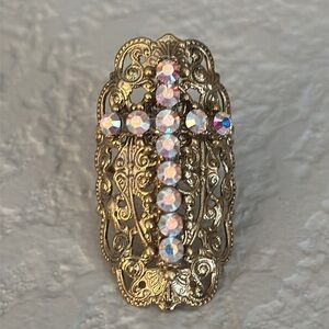 NEW Crystals Cross Ring